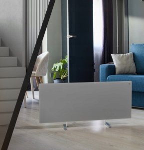 Aeno AENO Premium Eco Smart Heater, 700W, Tempered glass, Infrared+convection heating type, LED display, Plug type: Europe (E/F type), GREY 2