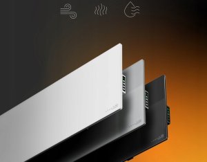 Aeno AENO Premium Eco Smart Heater, 700W, Tempered glass, Infrared+convection heating type, LED display, Plug type: Europe (E/F type), GREY 6