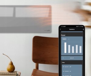 Aeno AENO Premium Eco Smart Heater, 700W, Tempered glass, Infrared+convection heating type, LED display, Plug type: Europe (E/F type), GREY 7