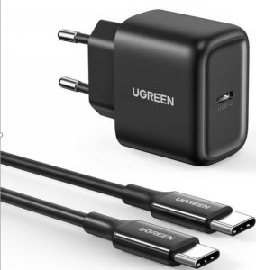 Ładowarka Ugreen Ładowarka sieciowa UGREEN CD250, 25W, USB-C (czarny) + kabel USB-C do USB-C, 2m (czarny) 1