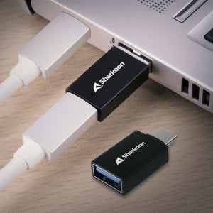 Adapter USB Sharkoon OfficePal USB-C - USB Czarny  (4044951038473) 1