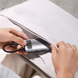 HUB USB Baseus Metal Gleam Series 7 1x SD 1x USB-C PD 1x HDMI  + 3x USB-A 3.0 (B00030708811-00) 4