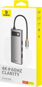 HUB USB Baseus Metal Gleam Series 7 1x SD 1x USB-C PD 1x HDMI  + 3x USB-A 3.0 (B00030708811-00) 9