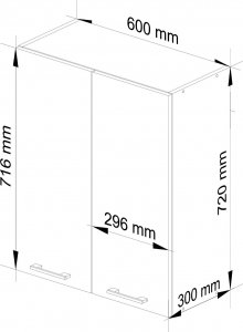 Fabryka Mebli Akord WISZĄCA SZAFKA KUCHENNA OLIWIA W 60cm BIAŁA-BIAŁA POŁYSK H720 3