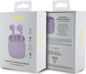 Słuchawki Guess Classic EST Logo fioletowe (GUTWST26PSU) 4