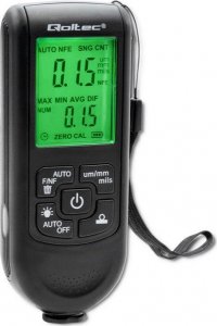 Qoltec Miernik grubości lakieru z wyświetlaczem LCD | 0~2000um 2