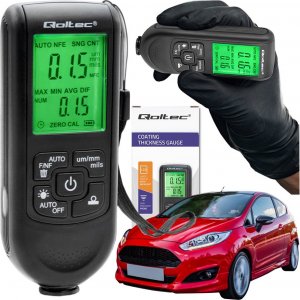 Qoltec Miernik grubości lakieru z wyświetlaczem LCD | 0~2000um 10