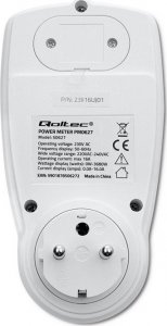 Qoltec Watomierz Licznik zużycia energii PM0627 z historiš pomiaru | 3680W | 16A | LCD 5