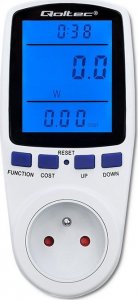 Qoltec Watomierz licznik zużycia energii PM0626 | 3680W | 16A | LCD 1