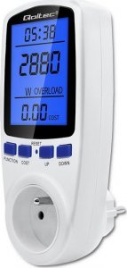 Qoltec Watomierz licznik zużycia energii PM0626 | 3680W | 16A | LCD 2