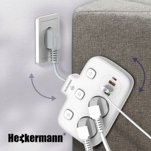 Listwa zasilająca Heckermann Listwa zasilająca Heckermann SE2435 + Kabel USB A-C AD-609CTS + Kabel USB C-C 610CC 7