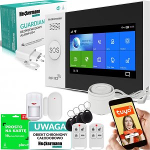 Heckermann Alarm GSM Heckermann Guardian V Tuya BOX + Tabliczka + SIM 1