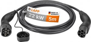 Kabel do ładowania samochodów LAPP Typu 2, do 22 kW, 5 m, czarny (5555934003) 1