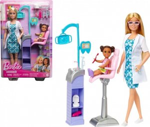 Lalka Barbie Mattel Dentystka blondynka HKT69 1