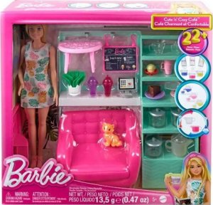 Lalka Barbie Mattel Relaks w kafejce Zestaw + lalka HKT94 2