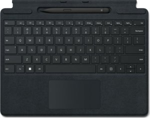 Microsoft Microsoft Surface Pro Signature Keyboard - Tastatur - mit Touchpad, Beschleunigungsmesser, Surface Slim Pen 2 Ablage- und Ladeschale - QWERTZ - Deutsch - Schwarz - mit Slim Pen 2 - fur Surface Pro 8, Pro X 1