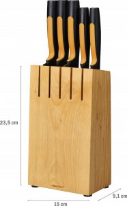 Fiskars Komplet noży w drewnianym bloku Functional Form 5 szt. (1062927) 17