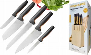 Fiskars Komplet noży w drewnianym bloku Functional Form 5 szt. (1062927) 7