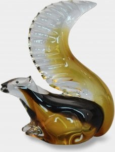 rzezbyzbrazu Figura Szklana w Stylu Murano Wiewiórka Leżąca 1
