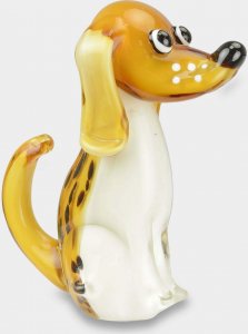 rzezbyzbrazu Figura Szklana w Stylu Murano Siedzący Pies 1