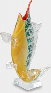 rzezbyzbrazu Figura Szklana w Stylu Murano Miecznik Żółty 1