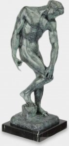 rzezbyzbrazu Adam wg Auguste Rodin Rzeźba z Brązu Patynowana 1
