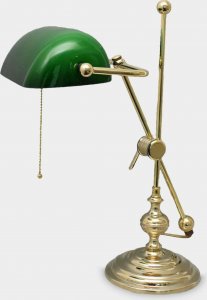Lampa stołowa rzezbyzbrazu Lampa Gabinetowa Bankierska 50 cm Regulowana Złota 1