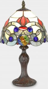 Lampa stołowa rzezbyzbrazu Lampa Witrażowa w Stylu Tiffany Różane Pąki 1