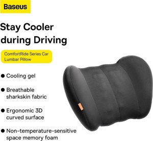 Baseus poduszka samochodowa pod lędźwie Baseus ComfortRide Series Car(czarny) 6
