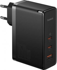 Ładowarka Baseus Ładowarka sieciowa Baseus GaN5 Pro 2xUSB-C + USB, 160W (czarna) 3