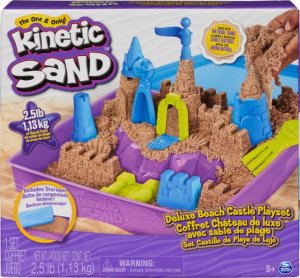 Spin Master Kinetic Sand - Piasek kinetyczny Zamek na plaży Zestaw z piaskownicą 20143453 1