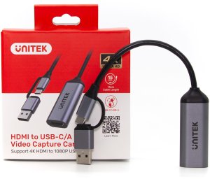 Adapter USB Unitek V1167A USB-C - HDMI + USB-A Srebrny  (V1167A) 3
