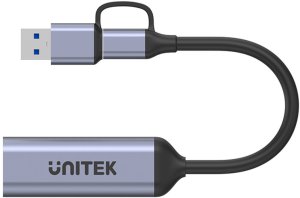 Adapter USB Unitek V1167A USB-C - HDMI + USB-A Srebrny  (V1167A) 6