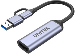 Adapter USB Unitek V1167A USB-C - HDMI + USB-A Srebrny  (V1167A) 8
