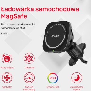 Ładowarka Unitek Indukcyjna 1x USB-A 1x USB-C  (P1403A) 11