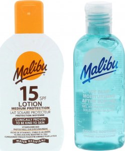 Malibu Malibu Protective Lotion SPF15 200ml + Żel Po Opalaniu 100ml 1