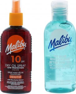 Malibu Malibu SPF10 Olejek Brązujący W Sprayu 200ml + Żel Po Opalaniu 100ml 1