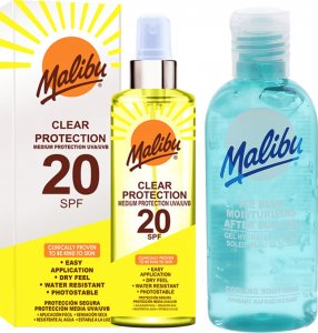 Malibu Malibu SPF20 Przezroczysty Spray + Żel Po Opalaniu 100ml 1