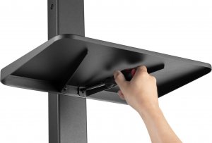 Mozos Mozos MSTV mobilny stojak tv stand do telewizora + Rzep Czarny 1 sztuka (CM2M) 2