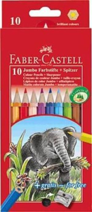 Faber-Castell Kredki oĹ‚Ăłwkowe Jumbo 10 kolorĂłw 1