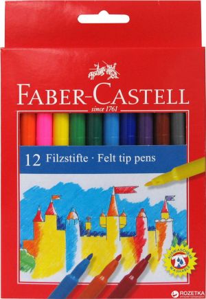 Faber-Castell Flamastry 12 kolorów 1