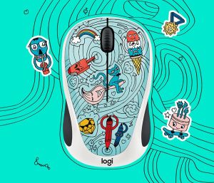 Mysz Logitech Doodle Collection M238 Wireless Bae-Bee (910-005055) 4