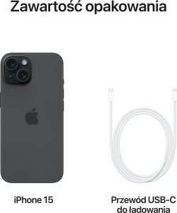 Smartfon Apple iPhone 15 128GB Black (MTP03) 6