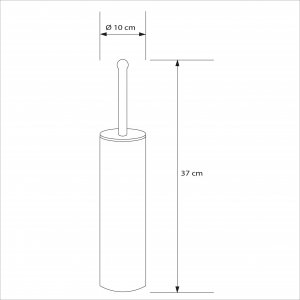 Sepio Szczotka do WC stojąca szary 1szt. 2