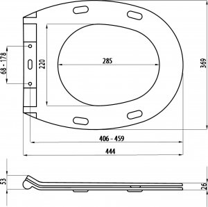 Deska sedesowa Sepio Deska sedesowa Model 302 FIT 4