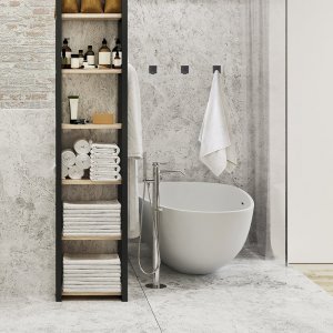 Sepio Uchwyt łazienkowy prostokątny czarny 3