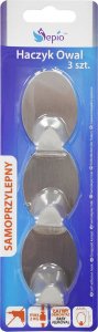 Sepio Owalne Samoprzylepne Haczyki 3 Sztuki 2