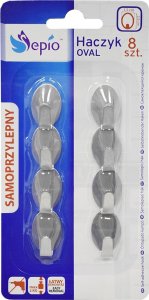 Sepio Owalne haczyki 8szt. na ubranie oraz ręczniki 2