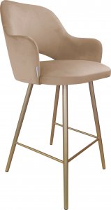 Atos Hoker krzesło barowe Milano podstawa złota MG06 1