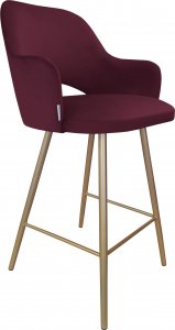 Atos Hoker krzesło barowe Milano podstawa złota MG02 1